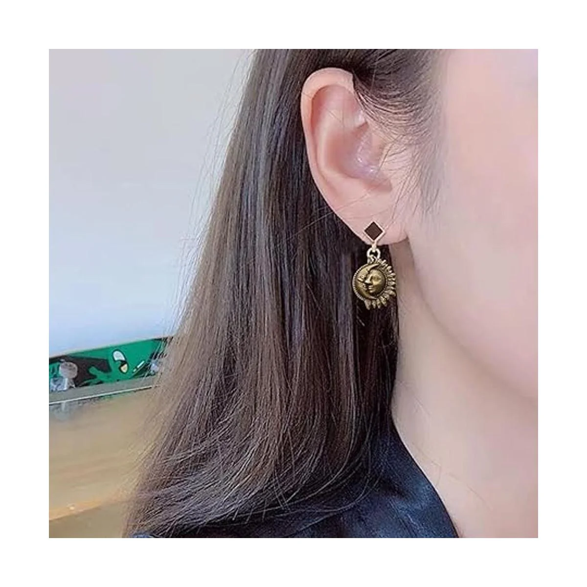 50pcs Sol y Luna Charms Colgantes Aleación Sol Sonrisa_6