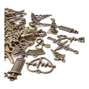 3.53 oz Suministros de Artesanía Antiguo Bronce Médico_5