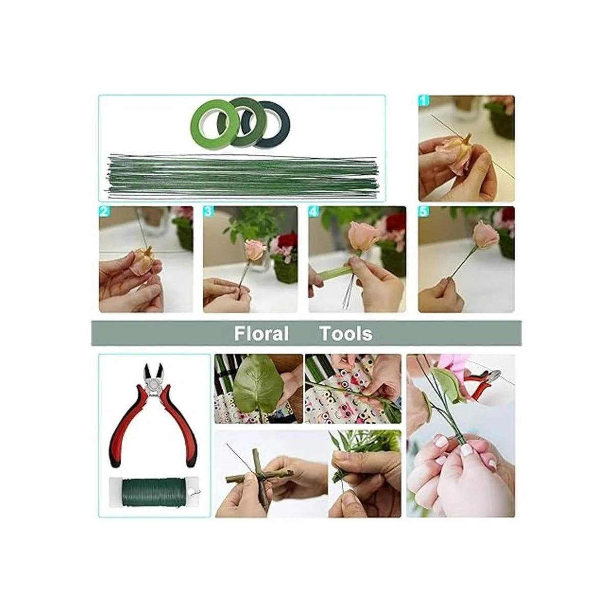 Menecor Kit de arreglos florales para hacer ramos_5