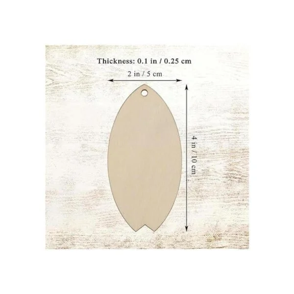 Adornos colgantes de madera para tablas de surf con forma_2