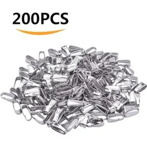 200pcs de acero inoxidable Snap Bail Hook Pinch Clip de_2