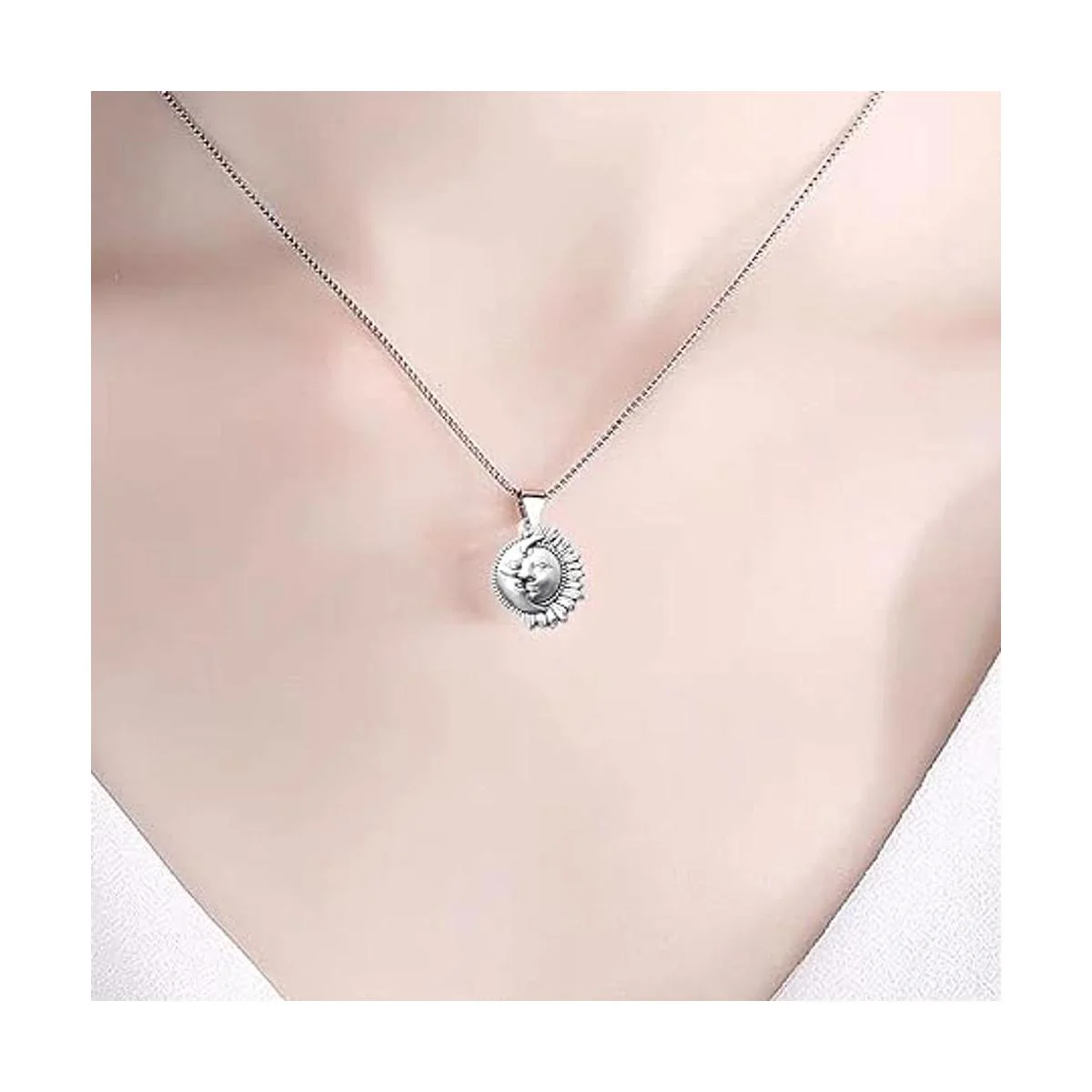 50pcs Sol y Luna Charms Colgantes Aleación Sol Sonrisa_5