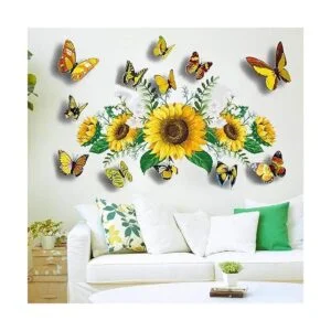 Calcomanías de pared de girasol con calcomanía de pared de_7