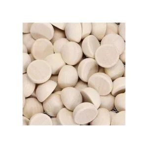 Shapenty Bolas de madera semicirredondas sin acabar_5
