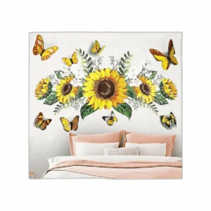 Calcomanías de pared de girasol con calcomanía de pared de_1