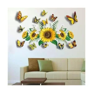 Calcomanías de pared de girasol con calcomanía de pared de_6