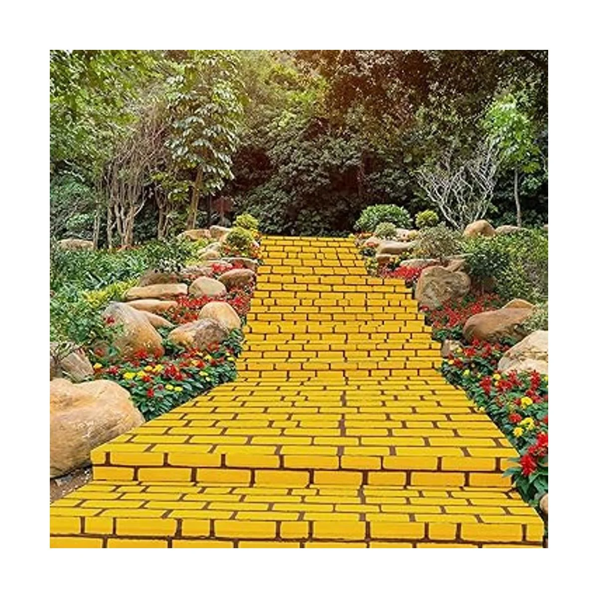 2 hojas 4.5 x 9 pies amarillo ladrillo camino camino_3