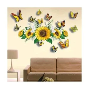 Calcomanías de pared de girasol con calcomanía de pared de_4