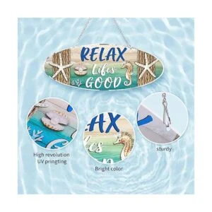 Letrero de playa para colgar en el mar decoración de_3