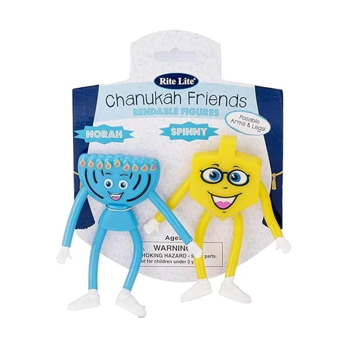 RL Amigos de Chanukah flexibles Juego de Dreidel y Menorah_2