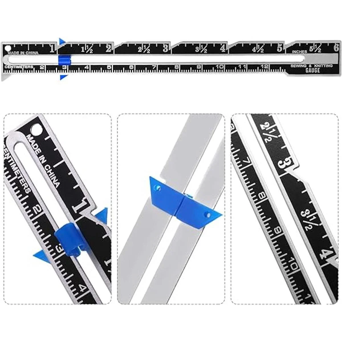 Juego de 3 herramientas de costura de medición de calibre_3