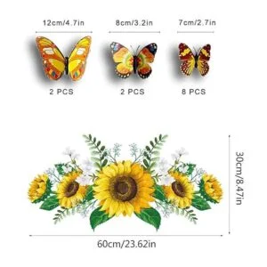 Calcomanías de pared de girasol con calcomanía de pared de_3