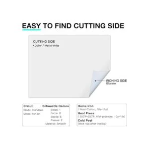 Paquete de 13 vinilos de transferencia de calor blanco HTV_6