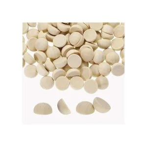 Shapenty Bolas de madera semicirredondas sin acabar_1