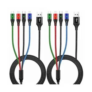Cable de carga múltiple de 4A 5 pies paquete de 2 cables_1