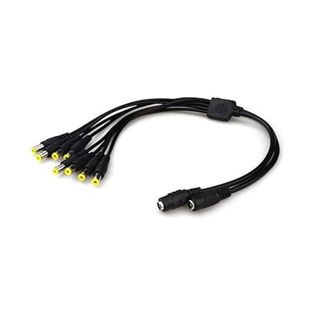 Cable de alimentación CC negro 1 hembra a 4 machos 0.217_4