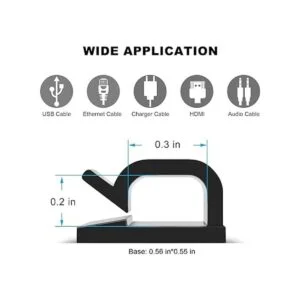60 clips adhesivos para cables clips de alambre de pared_3