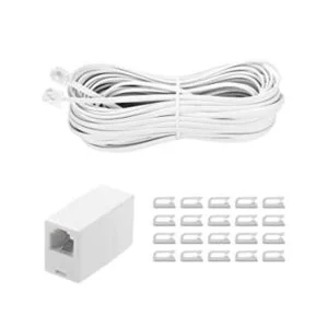 Cable de extensión de teléfono de 50 pies de largo con_1