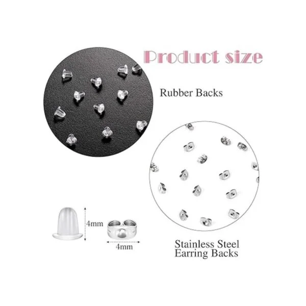 Kit de 200 aretes de perno incluye 50 piezas de acero_3