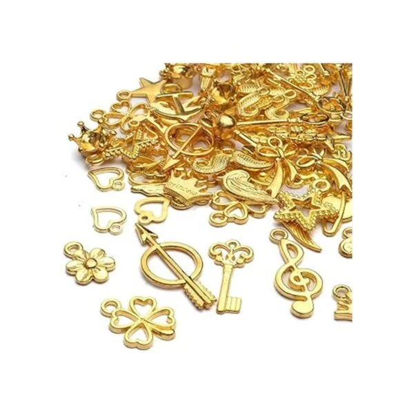 Encantos de oro 60 piezas al por mayor mezclados de oro_4