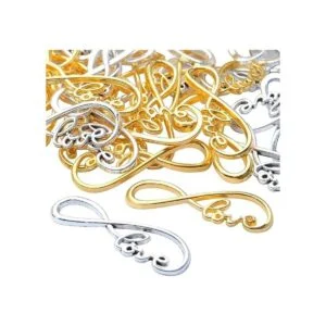 60pcs Infinity Love Símbolo Conectores Encantos Colgantes_4