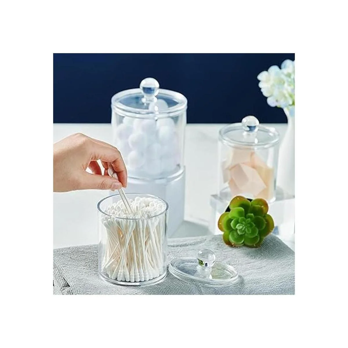 SheeChung paquete de 4 jarros de plástico acrílico para_4