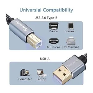 Nanxudyj Cable de impresora USB 2.0 tipo A macho a B macho_3