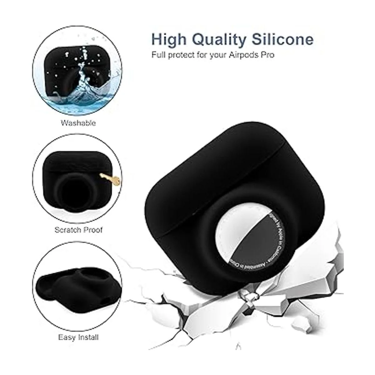 Funda protectora 2 en 1 para Apple AirPods Pro Air Tag_2