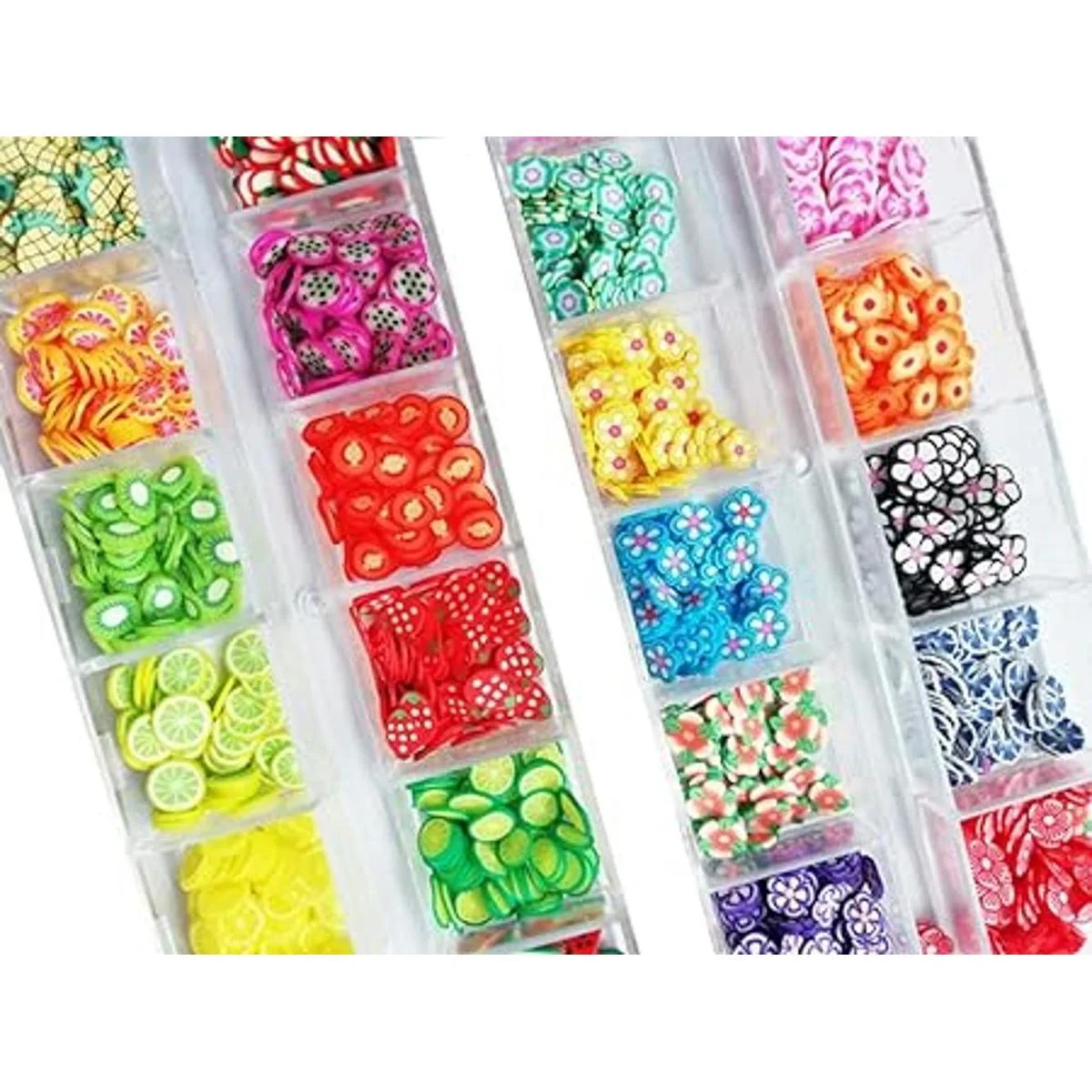 AKOAK 2 cajas de flores de arcilla de cristal rebanadas_3