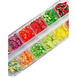 AKOAK 2 cajas de flores de arcilla de cristal rebanadas_5