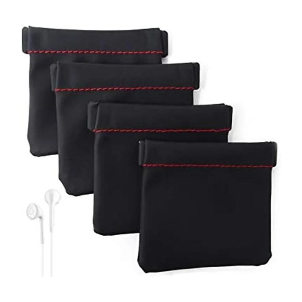 Honbay 4 bolsas de piel sintética para auriculares con_1