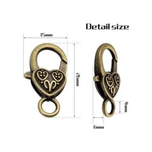 20 clips de langosta con forma de corazón y pinza de_3