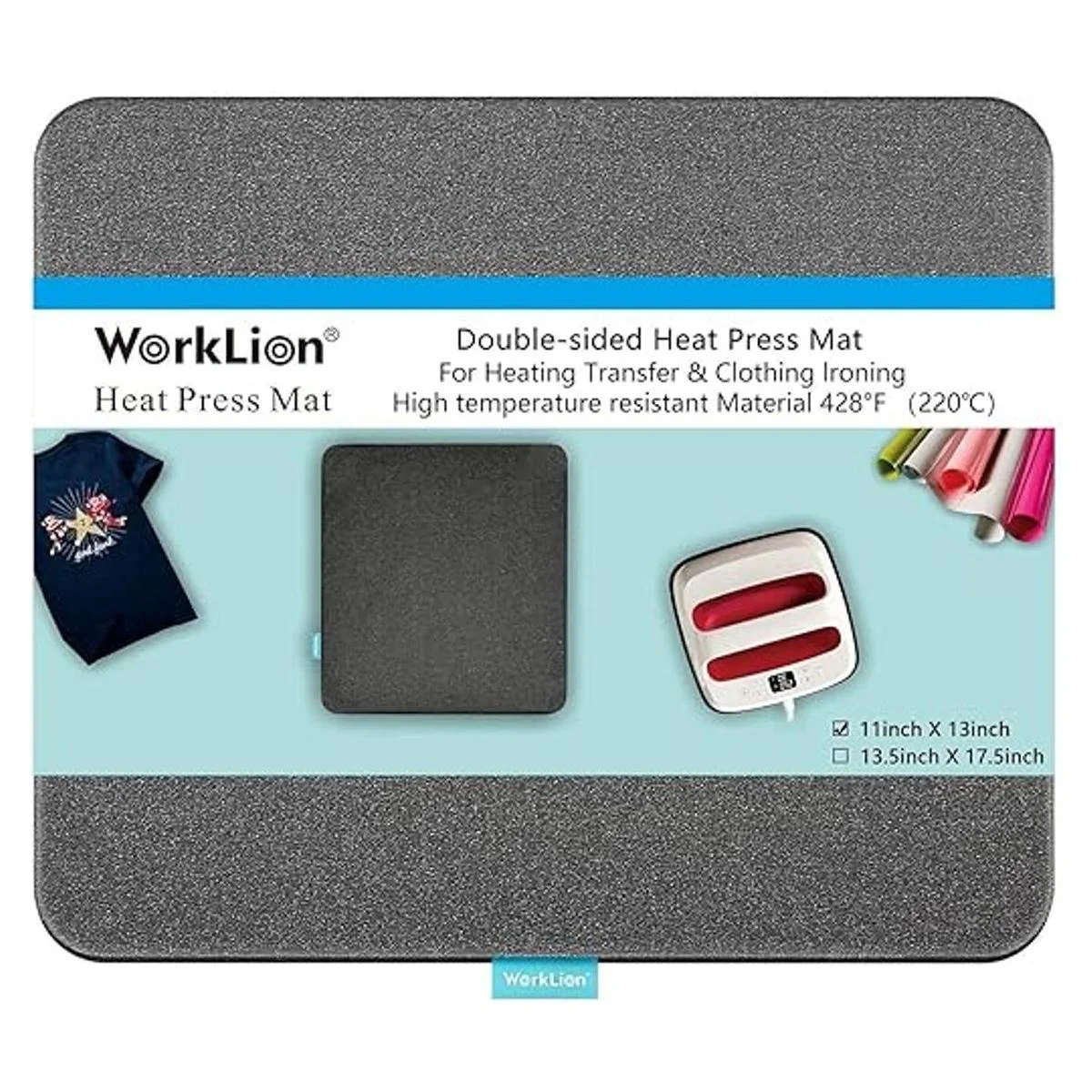 WORKLION Alfombrilla de prensa de calor de 11 x 13_1