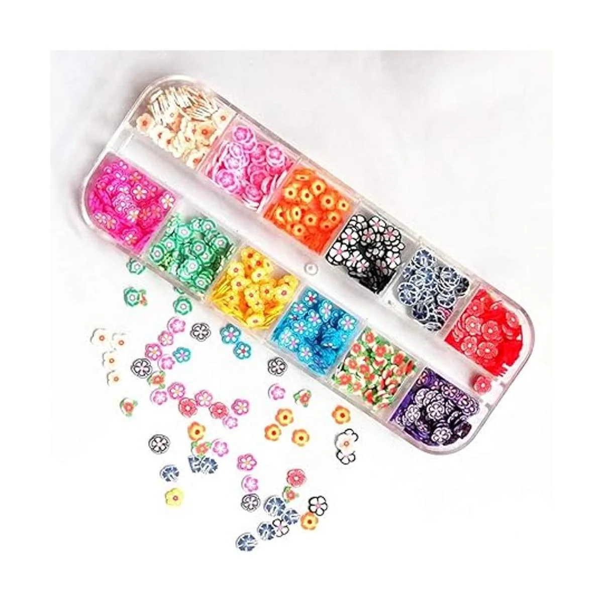 AKOAK 2 cajas de flores de arcilla de cristal rebanadas_2