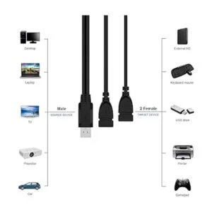 Eanetf Cable divisor USB 3.0 hembra a macho 2 unidades_6
