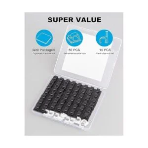 60 clips adhesivos para cables clips de alambre de pared_2