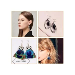 Yuronam Juego de 360 ganchos para pendientes de plata de_6