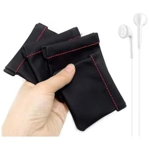 Honbay 4 bolsas de piel sintética para auriculares con_6
