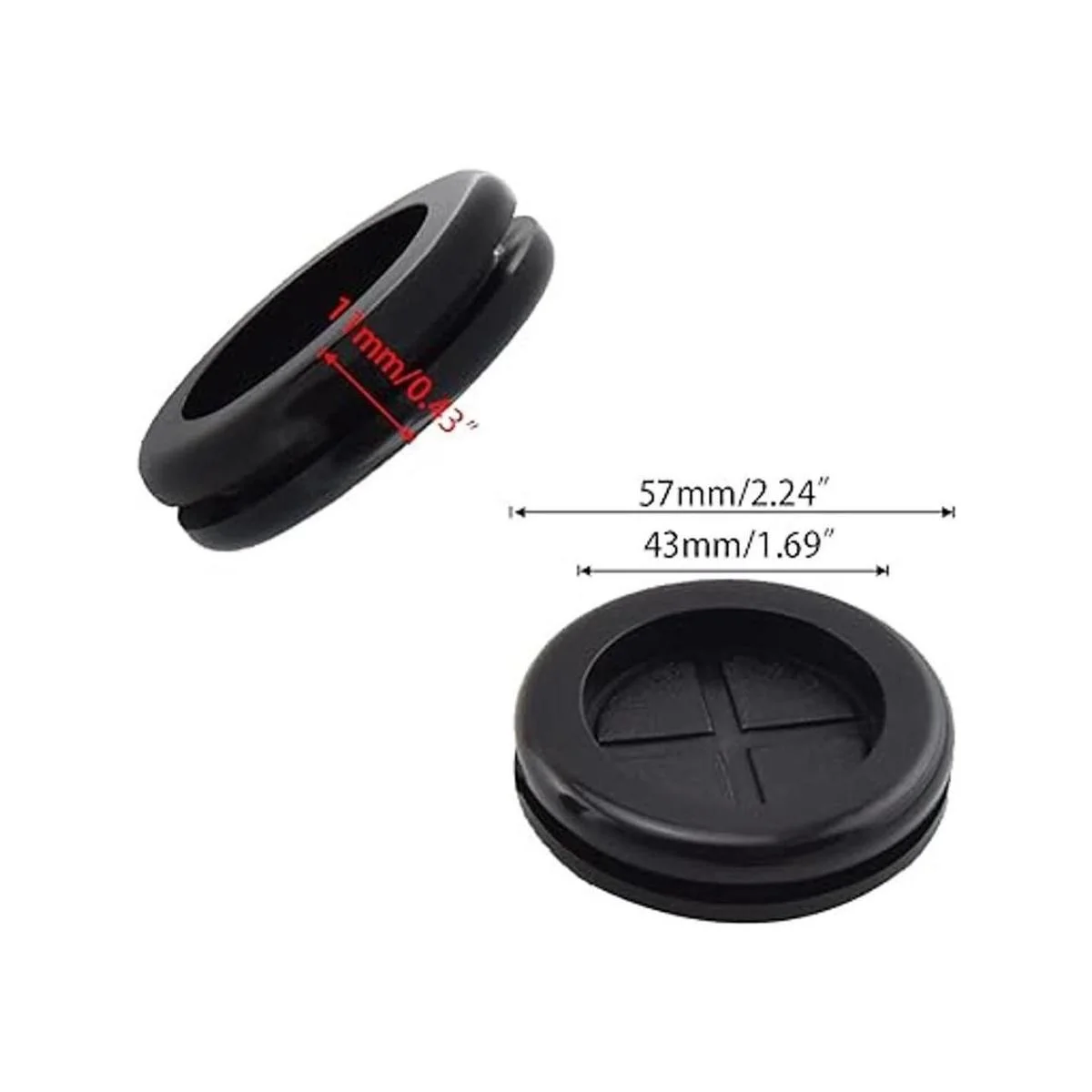 Ojales de goma para cortafuegos de 11116 pulgadas de_3