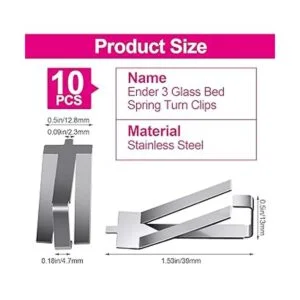 PAGOW 10pcs Ender 3 de vidrio cama Spring Turn Clips para_2