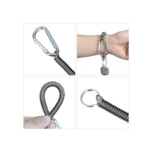 Nanaborn Llavero con cuerda de resorte para caña de_6