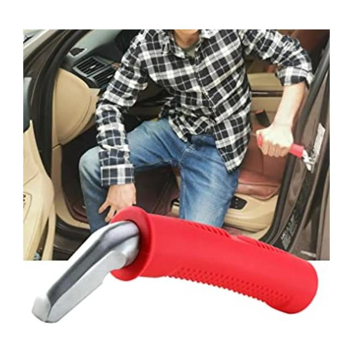 Valorcielo Auto Cane Mango portátil para puerta de coche_1