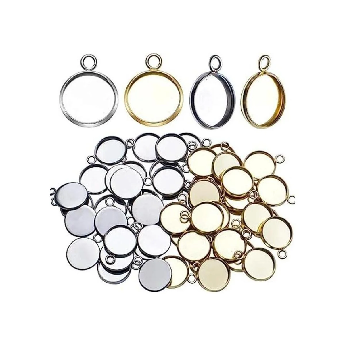 Bandejas colgantes 50 piezas de acero inoxidable bisel_1