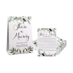 50 tarjetas de memoria de eucalipto verde para compartir_1