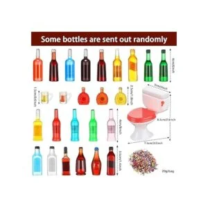 26 piezas de 26 estilos de botellas de vino en miniatura_2