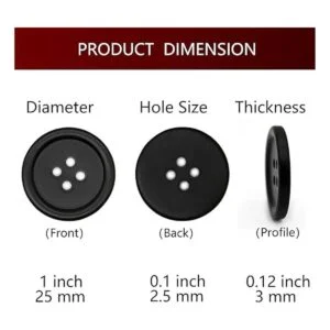 Raydodo 50 botones de 0.984 in para manualidades botones_2