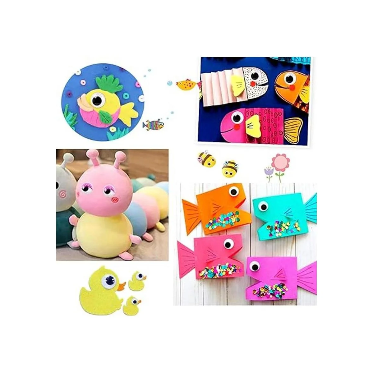 TOAOB 1500 piezas de ojos de plástico negro_5