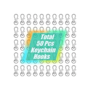 sprookber 100 cierres de mosquetón de metal con llavero_2