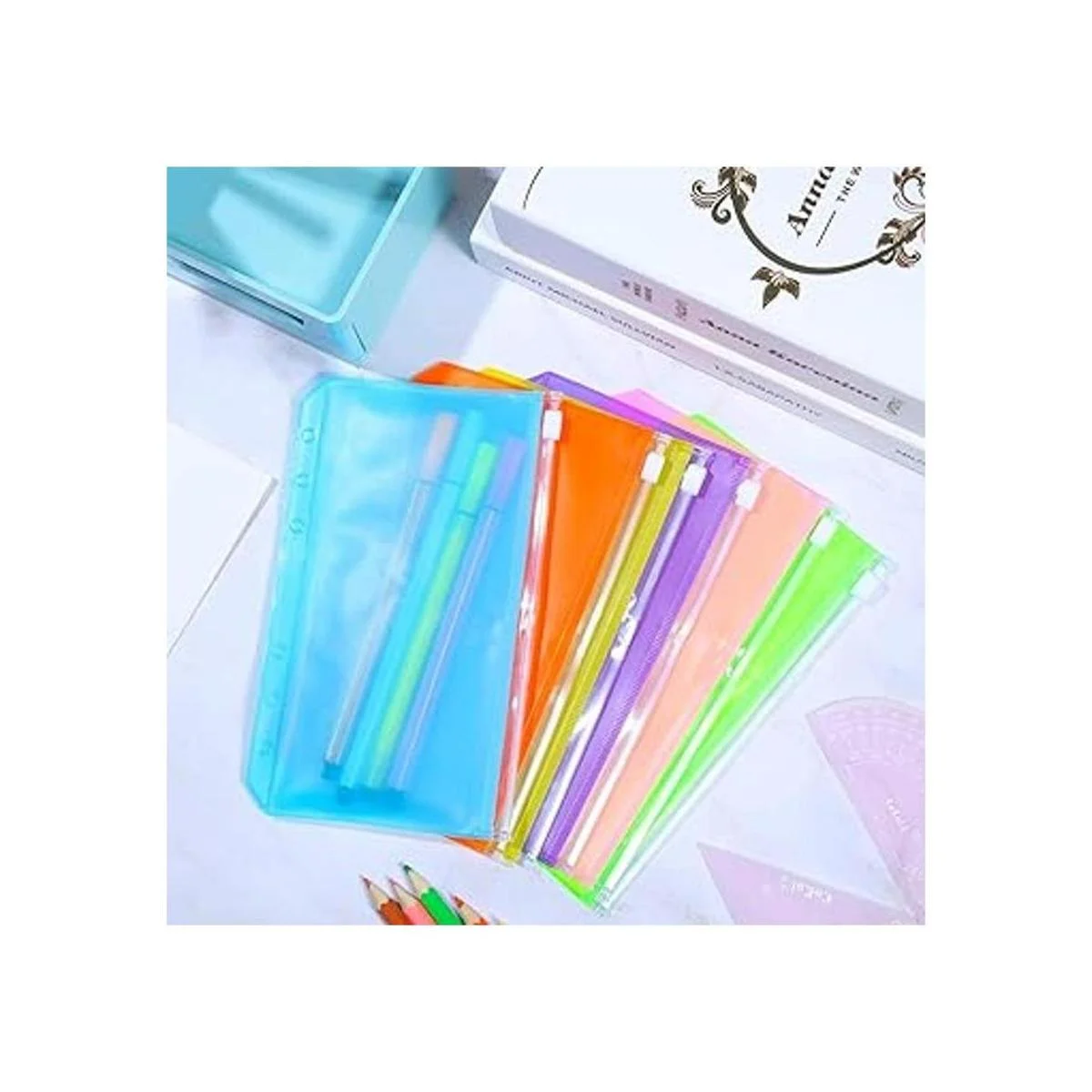 Carpeta de 12 piezas de PVC con bolsillo para hojas_5