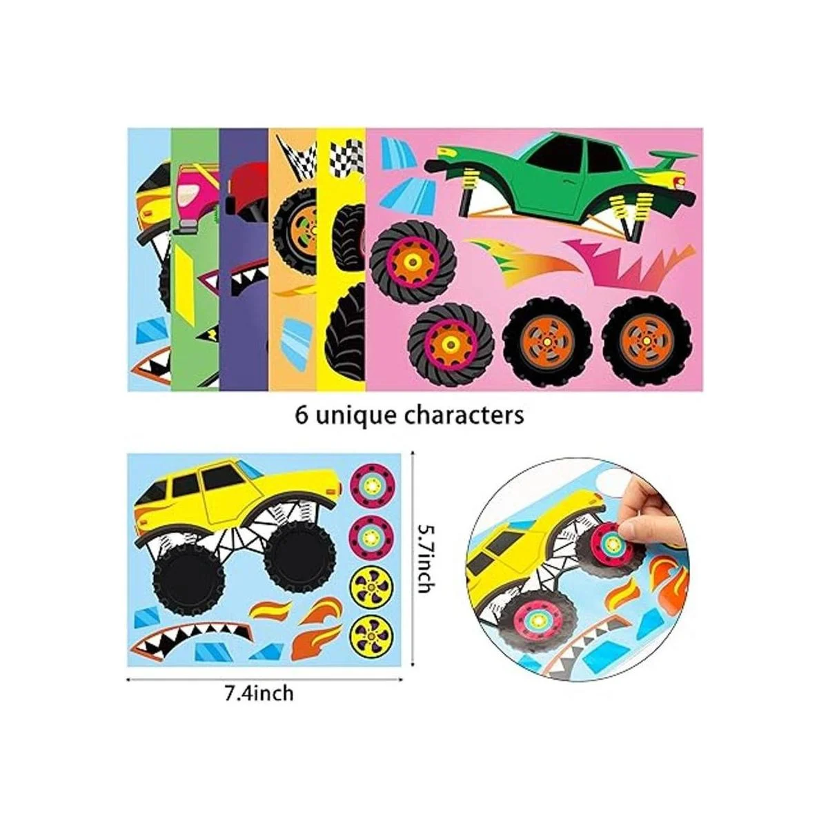 Haooryx Juego de 24 pegatinas para Monster Truck para_2
